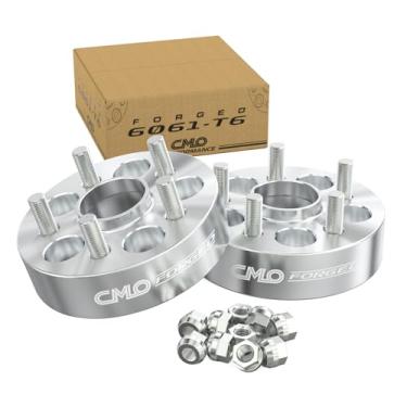 Imagem de 2 espaçadores de roda centralizados de 3,8 cm forjados 5x114,3 (67,1 mm CB) compatíveis com Genesis Tiburon Veloster Optima Soul Mazda 3 5 6 CX-7 Miata MX-6 RX-7 RX-8 Compass Patriot Evo8 9 10 Eclipse