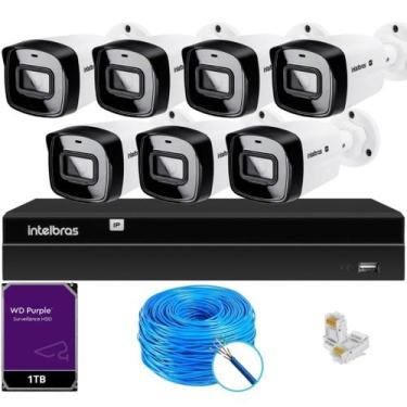 Imagem de Kit CFTV 7 Câmeras IP Vipc 1230B Intelbras NVD 1408P HD 1TB Purple