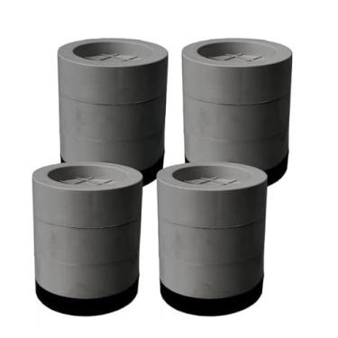 Imagem de Kit 4 Pés Ajustáveis Nivelador Anti-vibração Anti-ruído para Máquina de Lavar e Secar,Ideal para Casa e Apartamentos(CINZA,1)