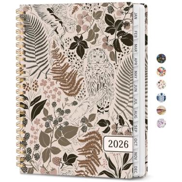 Imagem de Agenda 2026 – Agenda semanal e mensal, janeiro de 2026 a dezembro de 2026, agenda de calendário 2026 com encadernação em espiral, bolso interno, perfeito para material escolar de escritório em casa