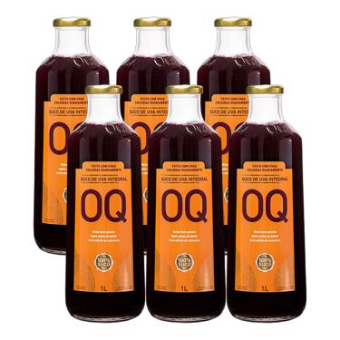 Imagem de Kit 6X: Suco de Uva Integral OQ 1L