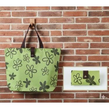 Imagem de Bolsa Dobrável Floral Para Viagem Praia Academia Grande Leve Resistent
