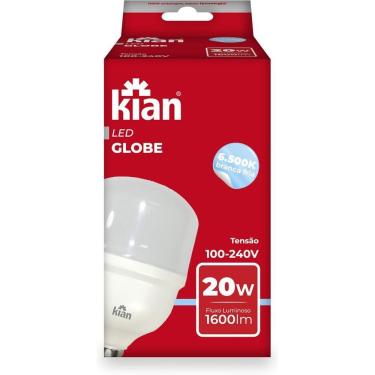 Imagem de Lâmpada Led Globe Kian Base E-27 20w 6.5k Bivolt