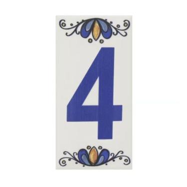 Imagem de Número Residencial Cerâmico Gabriela 15cm Número N°4