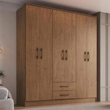 Imagem de Guarda-roupa 6 Portas 2 Gavetas Pequim - Móveis Castro