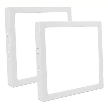 Imagem de Kit 2 painel de led sobrepor 18w quadrado 22cm 6500k avant