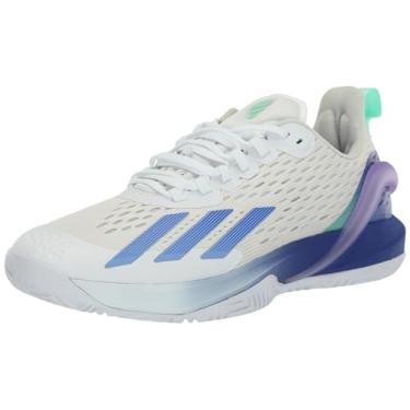 Imagem de adidas Tênis feminino Adizero Cybersonic, Branco/Azul Fusion/Pulse Mint, 8.5
