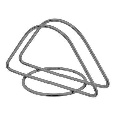 Imagem de 2X Porta Guardanapos Papel Mesa Preto Suporte Aço Preto Blac