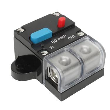 Imagem de Interruptor do Disjuntor Dc24v Com Interruptor de Reinicialização Manual Proteção contra Curto-circuito para Barco Carro Navios Rv Motorhome (80A)