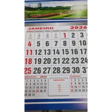Imagem de FOLHINHA CALENDARIO CURITIBA IMAGEM JARDIM BOTÂNICO - 2026/2027