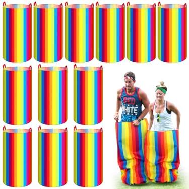 Imagem de 12 Pack Large Potato Sack Race Bags for Kid Adults Family Carnival Outdoor Games Oxford Cloth Potato Sacks for Halloween Game Birthday Party Field Day Camping Hiking Festival Games, 35.4 x 27.6 Inch