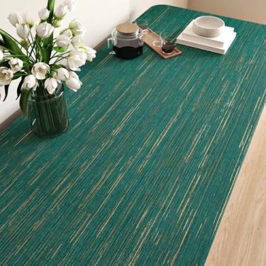 Imagem de EPPKILY Papel de parede de textura de tecido verde azul-petróleo papel de parede de tecido verde descascar e colar bancadas papel de contato autoadesivo para paredes armários de quarto decoração 40 cm