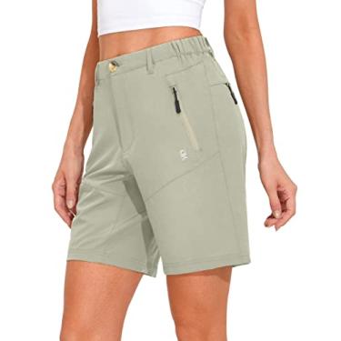 Imagem de Short feminino Little Donkey Andy com stretch de secagem rápida para caminhadas, acampamento, viagem, A1 Khaki, Large