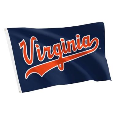Imagem de Desert Cactus Bandeira da Universidade da Virgínia - Banner UVA Wahoos Cavaliers 9,5 x 1,5 m, tela de tecido durável interno/externo (estilo D1)