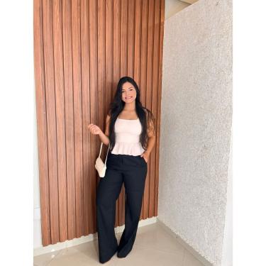 Imagem de Blusa De Alça Canelada Com Babados Na Barra Crisconf