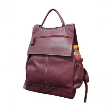 Imagem de Mochila Feminina De Couro Grd Zup Cor Bordô