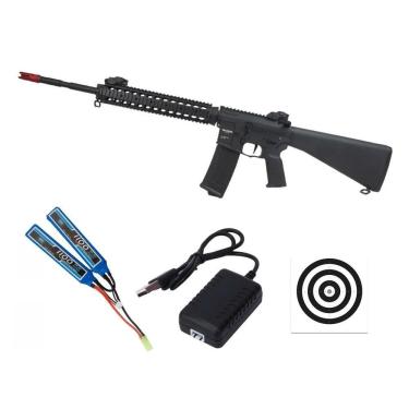 Imagem de Rifle Airsoft Ar15 10? Dmr Plus + Carregador + Bateria
