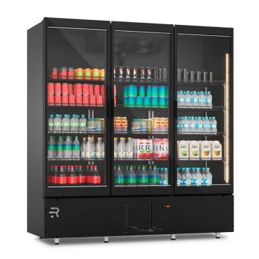 Imagem de Visa Cooler Premium Multiuso 3 Portas Vidro Aquecido Inverter Preto/preto VCMPR3P 220V Refrimate