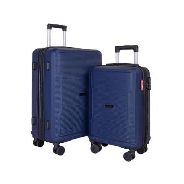 Imagem de Kit 2 malas de viagem Abs 20" 24" Denver - Enluaze, Azul marinho