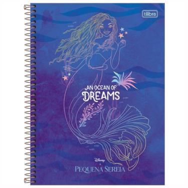 Imagem de Caderno Espiral Universitário Capa Dura 1 Matéria 80 Folhas Disney A Pequena Sereia Tilibra Estampa 1