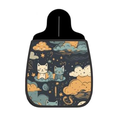 Imagem de Lixeira De Carro Organizador Gatos Flutuantes Nuvens Estreladas