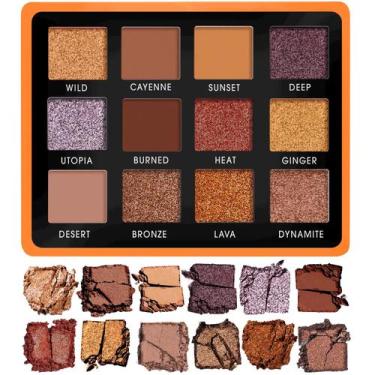 Imagem de Paleta de sombras Lamora Nude Bronze 12 tons Travel Size