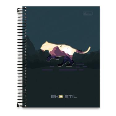 Imagem de Caderno Universitário 10 Matérias Eko Stil Capa Dura 160 Folhas Cadersil Estampa 2