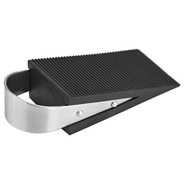 Imagem de GLOGLOW Fixação Preta, Borracha de e Aço Inoxidável, 2 Polegadas de Altura, Proteção de Piso, para Uso Doméstico e No Escritório Cunha de Batente de Porta de Borracha, Nan