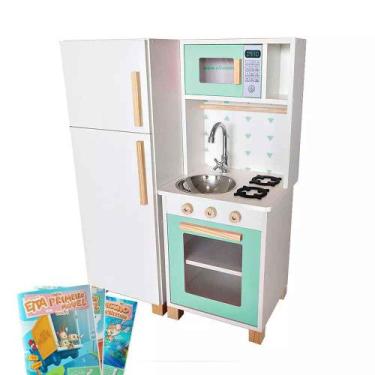 Imagem de Kit Educativo Mini Cozinha Infantil com Geladeira - Eita Casa Perfeita