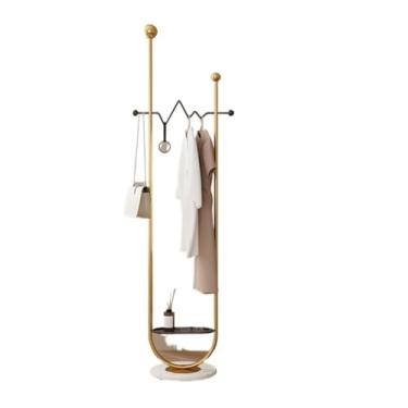 Imagem de A1DFDFGOQSFG Cabide de piso independente entrada vintage quarto mestre cabideiro chão ao teto quarto casa criativo cabide pendurar roupas nuvens alto suporte de manto (ouro) (ouro)