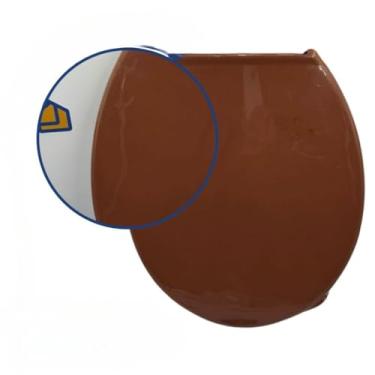 Imagem de Assento Sanitário Econômico Oval Universal | Tampa de Vaso Básica Injetada | Assento Sanitário Convencional(CARAMELO MANCHADO (INJETADO))