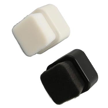 Imagem de Cryfokt Escova de Limpeza Facial Dupla Face, Cerdas Macias, Remoção de Pele Morta para Massagem, Escova Esfoliante para Cuidados Faciais, Branco, Rosa, 2 Peças