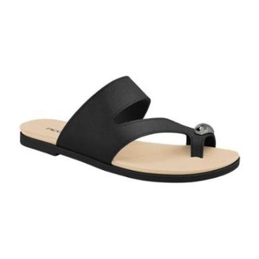 Imagem de Sandália Rasteira Dedinho Casual Total Conforto Feminina Piccadilly Preto 39-Feminino