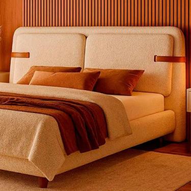 Imagem de Cabeceira Casal Yun Boucle Off White Sallar Home