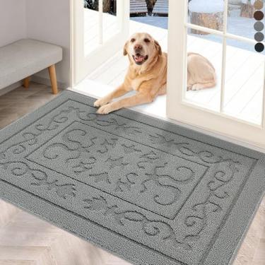 Imagem de FONEYI Tapete de porta interno 50,8 cm x 81,3 cm, tapetes antiderrapantes de entrada lavável, tapete de boas-vindas absorvente resistente à sujeira, tapetes internos de perfil baixo para porta