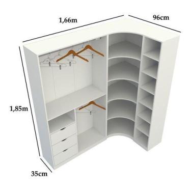 Imagem de Kit Closet Loja Modulado Armário Colmeia Canto M9 Mdp - VETORIAL MÓVEI