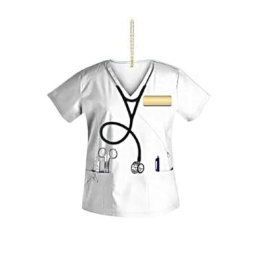 Imagem de Amuleto de carro de enfermeira acrílico - ornamento personalizado de veículo com tema de enfermeira acessório de decoração