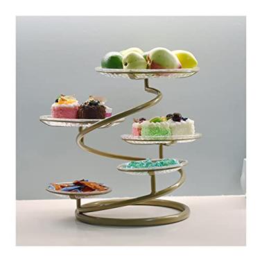 Imagem de Pratos de frutas para decoração de sobremesa, suporte criativo de várias camadas para bolo, sala de estar, casa, prato de frutas secas, prato de frutas, chá da tarde, suporte de pastelaria, pratos de