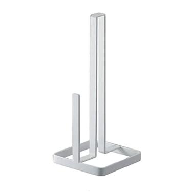 Imagem de 3FLQOOPP Suporte de toalha de papel de rolo de cozinha suporte de lenços de banheiro mesa de jantar rack de guardanapos vertical prateleira de armazenamento de cozinha (cor: Wit) (Svart) (Wit)