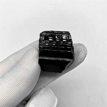 Imagem de Pedras preciosas para decoração de turmalina preta natural cascalho pedra preciosa bruta coleção avançada de cristal irregular elimina cristal de aura magnetismo (tamanho: 340-400g)