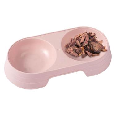 Imagem de Tigelas de gato para comida e água, Tigelas duplas elevadas Macaron para cães de estimação, Alimentador de prato médio leve para animais de estimação com comedouro de água e comida para cães e gatos