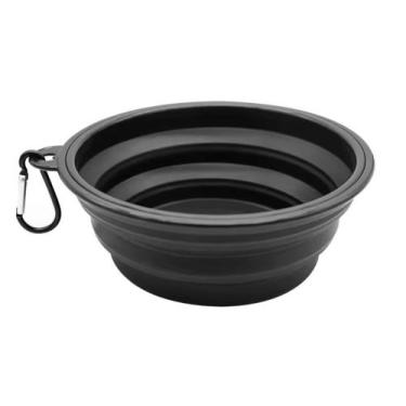 Imagem de Bebedouro Comedouro Portátil Retrátil Silicone 350ml Pets Gato Cachorr