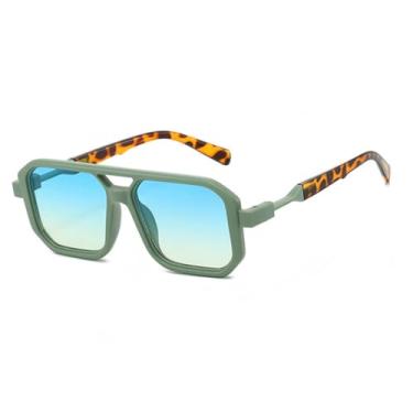 Imagem de Óculos de Sol UV400 - Olho de Gato, Ponte Dupla, Estilo Punk, Lentes Degradê, para Homens e Mulheres, Ideal para Esportes ao Ar Livre, Corrida e Ciclismo, 03