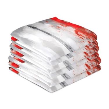 Imagem de Wassud Toalhas de cozinha Torre Eiffel Toalhas de prato de cozinha pacote com 6 panos de prato macios com laço para pendurar toalha de mão de secagem rápida super absorvente toalhas de chá de mesa