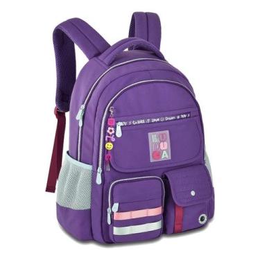 Imagem de Mochila de Costas Escolar Luluca 17,5" LU24600 Cor:Roxa