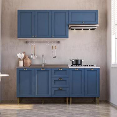 Imagem de Armário Cozinha Americana Modulada Compacta 190cm com Balcão para Pia 