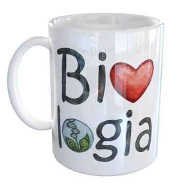 Imagem de Caneca Porcelana Biologia - Pense Canecas, Branco
