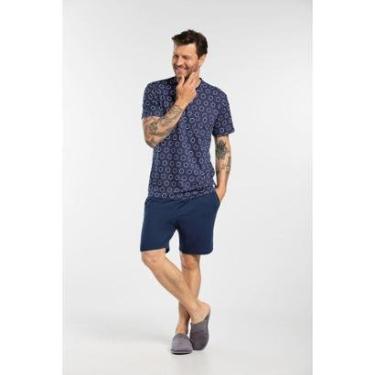 Imagem de Conjunto Pijama Masculino Em Malha Curto Estampado-Masculino