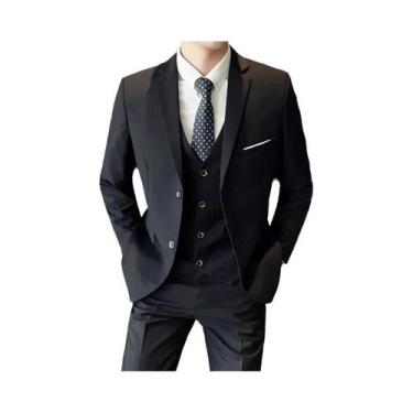 Imagem de Conjunto De Terno De Casamento Casual De Três Peças Estilo Britânico C