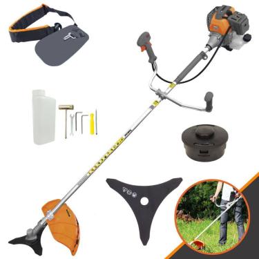 Imagem de Roçadeira Profissional Á Gasolina Tekna RL520-P Plus 2T 52cc 2HP de Potência Robusta e de Alta Performance Com Partida Leve e Fácil